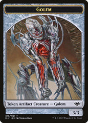 Spirit // Golem Double-Sided Token [Modern Horizons Tokens] | GrognardGamesBatavia