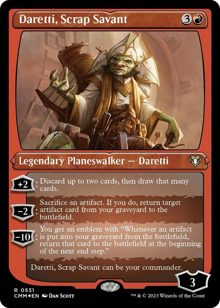 Daretti, Scrap Savant (Foil Etched) [Commander Masters] | GrognardGamesBatavia