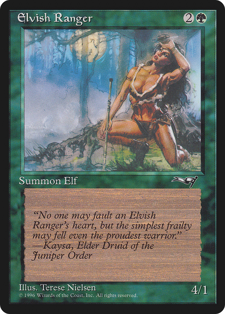 Elvish Ranger (Moon Background) [Alliances] | GrognardGamesBatavia