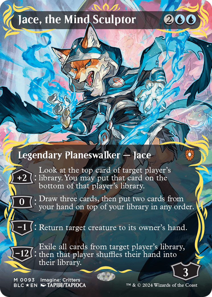 Jace, the Mind Sculptor (Borderless) (Raised Foil) [Bloomburrow Commander] | GrognardGamesBatavia