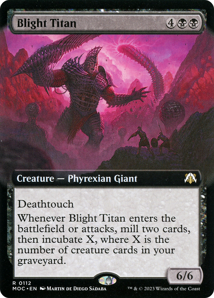 Blight Titan (Extended Art) [March of the Machine Commander] | GrognardGamesBatavia