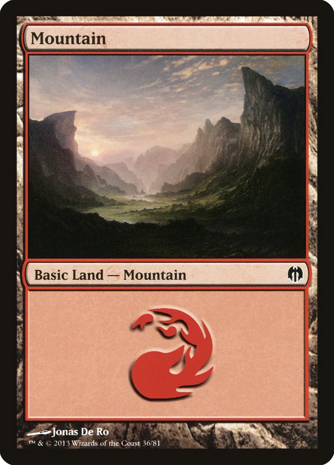 Mountain (36) [Duel Decks: Heroes vs. Monsters] | GrognardGamesBatavia