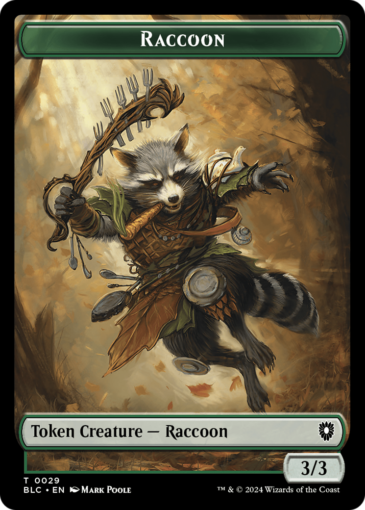 Rat // Raccoon Double-Sided Token [Bloomburrow Commander Tokens] | GrognardGamesBatavia