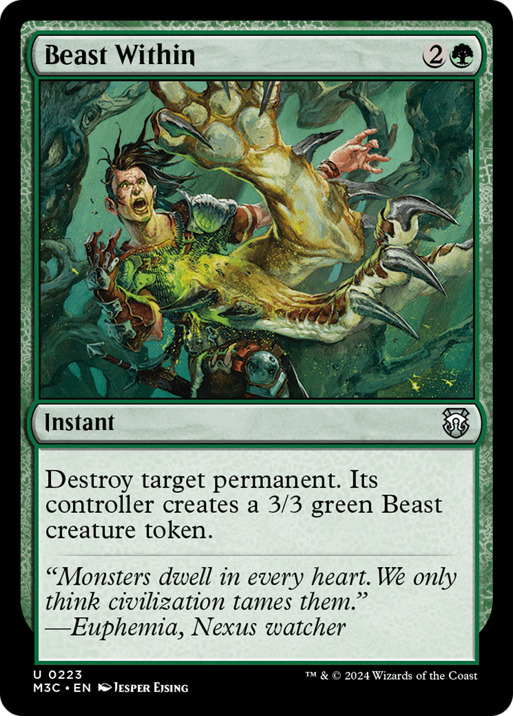 Beast Within (Ripple Foil) [Modern Horizons 3 Commander] | GrognardGamesBatavia