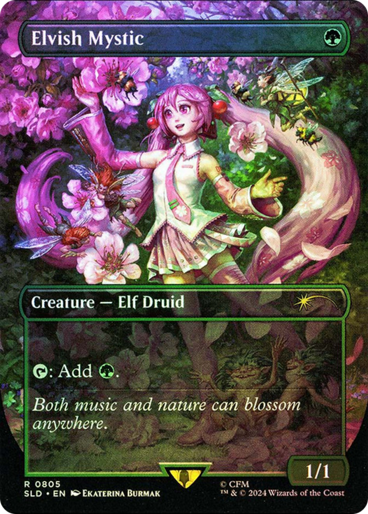 Elvish Mystic (0805) (Rainbow Foil) [Secret Lair Drop Series] | GrognardGamesBatavia