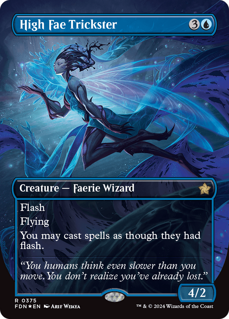 High Fae Trickster (Borderless) (Mana Foil) [Foundations] | GrognardGamesBatavia