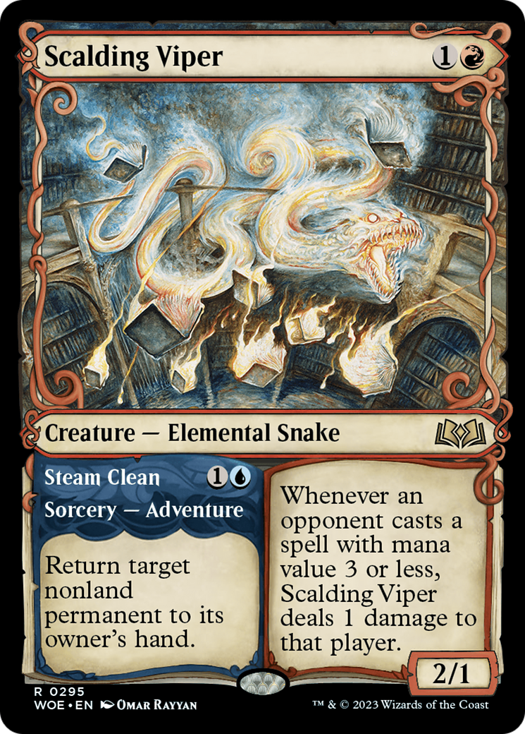 Scalding Viper // Steam Clean (Showcase) [Wilds of Eldraine] | GrognardGamesBatavia