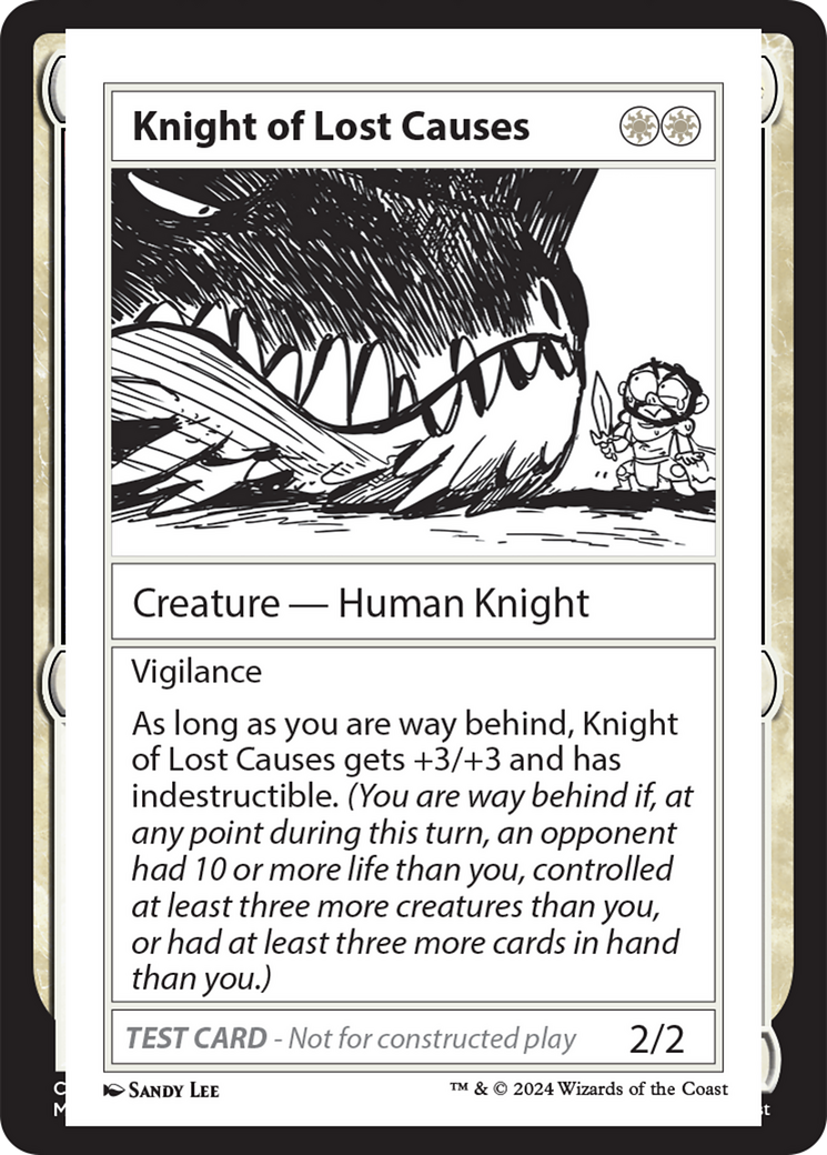 Knight of Lost Causes [Mystery Booster 2 Playtest Cards] | GrognardGamesBatavia