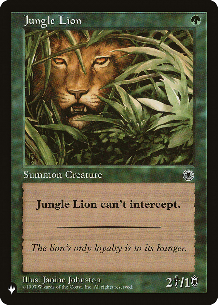 Jungle Lion [The List Reprints] | GrognardGamesBatavia