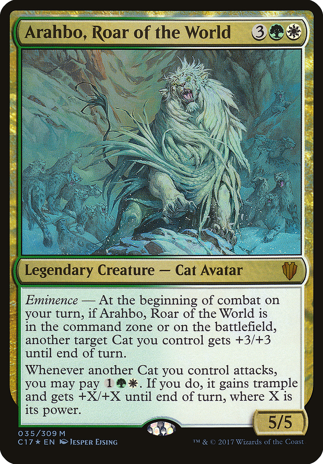 Arahbo, Roar of the World (Oversized) [Commander 2017 Oversized] | GrognardGamesBatavia