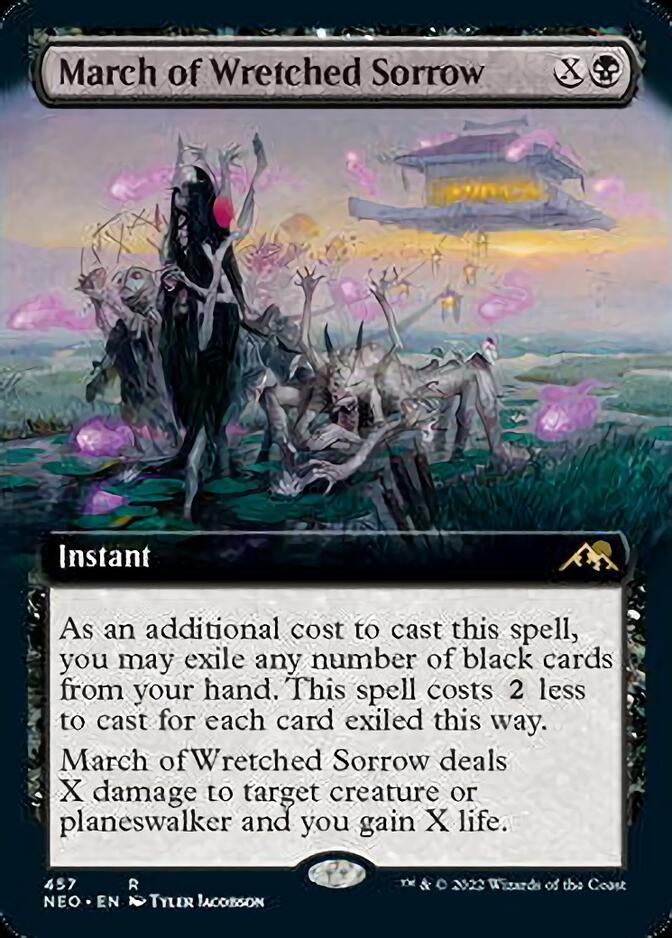 March of Wretched Sorrow (Extended Art) [Kamigawa: Neon Dynasty] | GrognardGamesBatavia