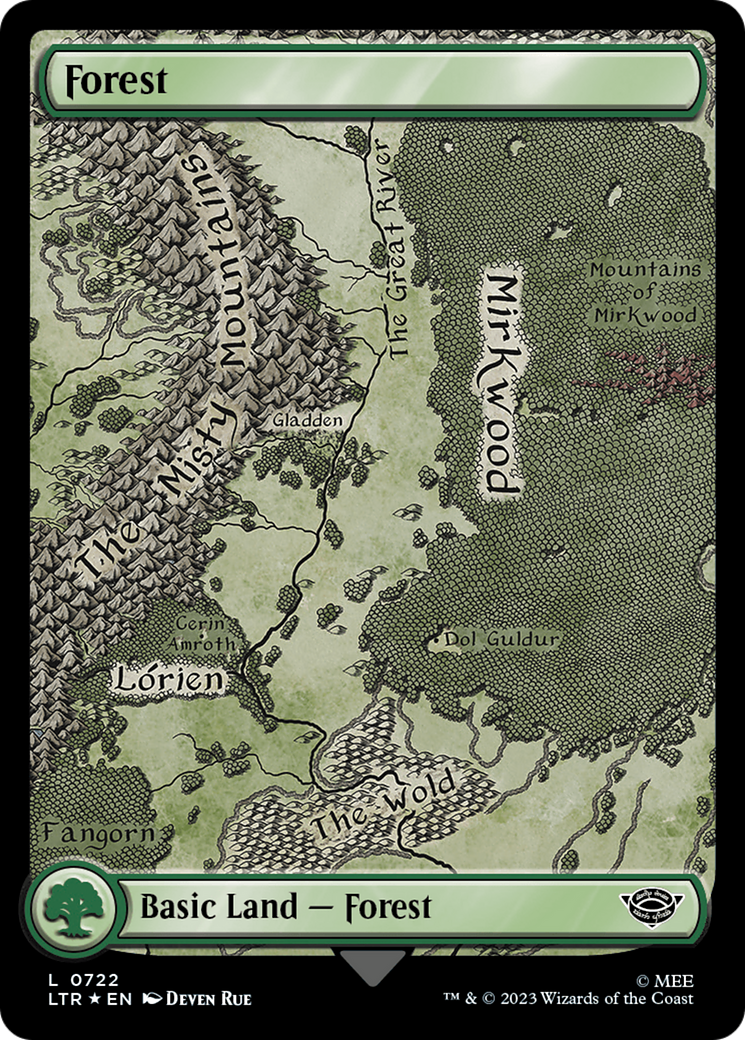 Forest (0722) (Surge Foil) [The Lord of the Rings: Tales of Middle-Earth] | GrognardGamesBatavia