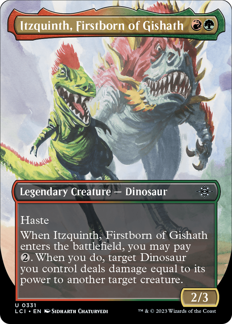 Itzquinth, Firstborn of Gishath (Borderless) [The Lost Caverns of Ixalan] | GrognardGamesBatavia