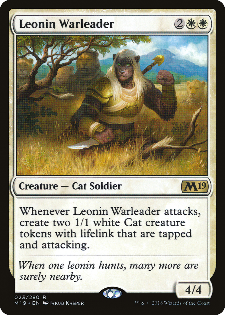 Leonin Warleader [Core Set 2019] | GrognardGamesBatavia