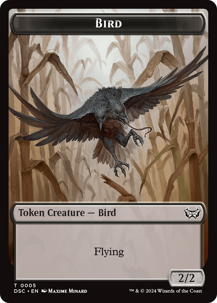 Demon // Bird Double-Sided Token [Duskmourn: House of Horror Commander Tokens] | GrognardGamesBatavia