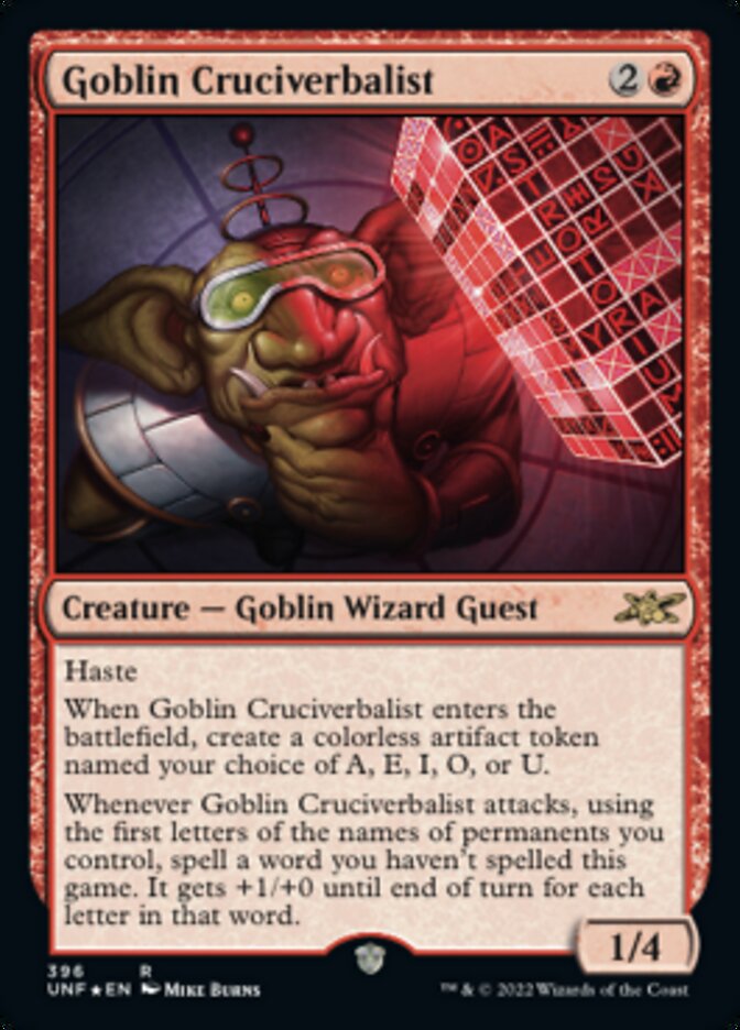 Goblin Cruciverbalist (Galaxy Foil) [Unfinity] | GrognardGamesBatavia