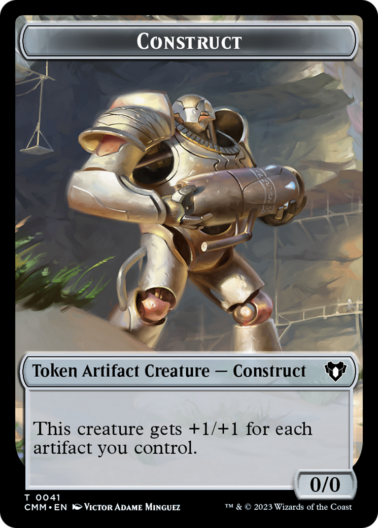 Spirit (0010) // Construct (0041) Double-Sided Token [Commander Masters Tokens] | GrognardGamesBatavia