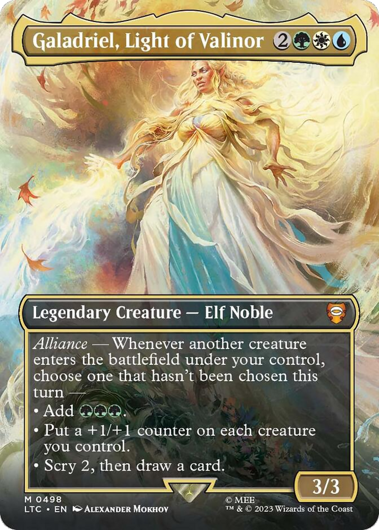 Galadriel, Light of Valinor (Borderless) [The Lord of the Rings: Tales of Middle-Earth Commander] | GrognardGamesBatavia