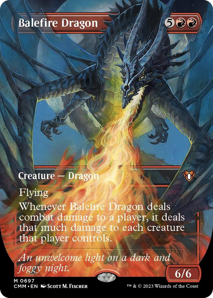 Balefire Dragon (Borderless Alternate Art) [Commander Masters] | GrognardGamesBatavia