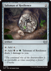 Talisman of Resilience [Duskmourn: House of Horror Commander] | GrognardGamesBatavia