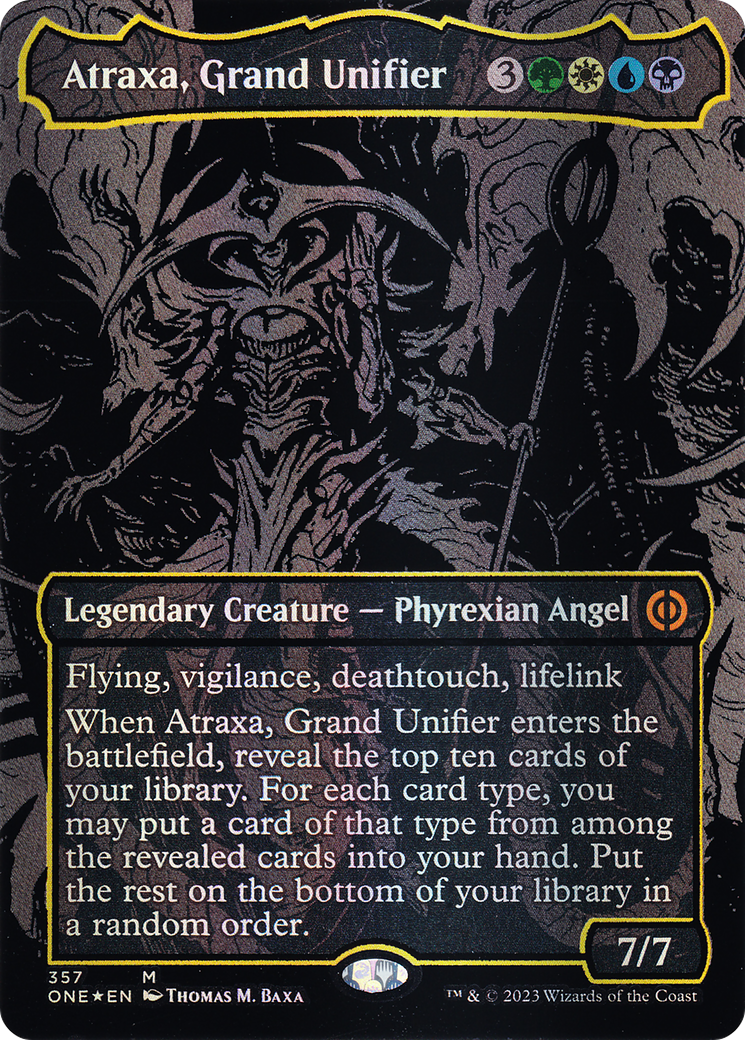 Atraxa, Grand Unifier (Oil Slick Raised Foil) [Phyrexia: All Will Be One] | GrognardGamesBatavia