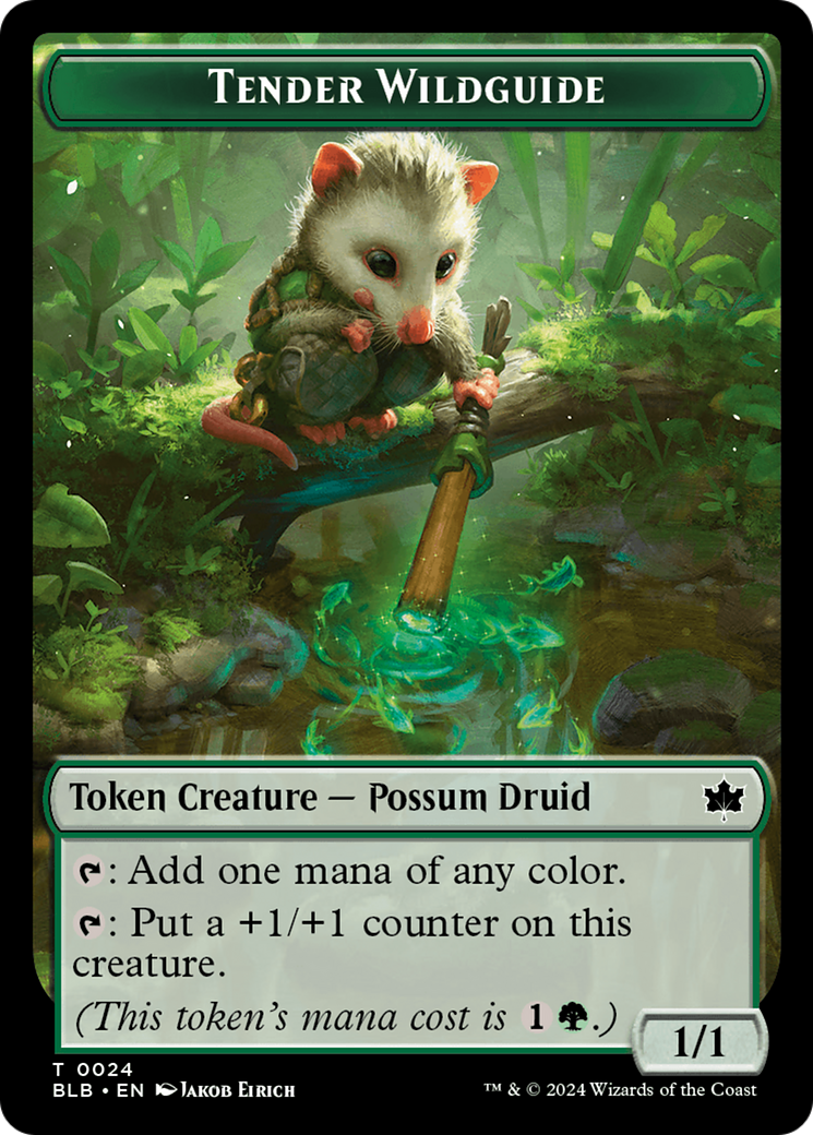 Tender Wildguide Token [Bloomburrow Tokens] | GrognardGamesBatavia