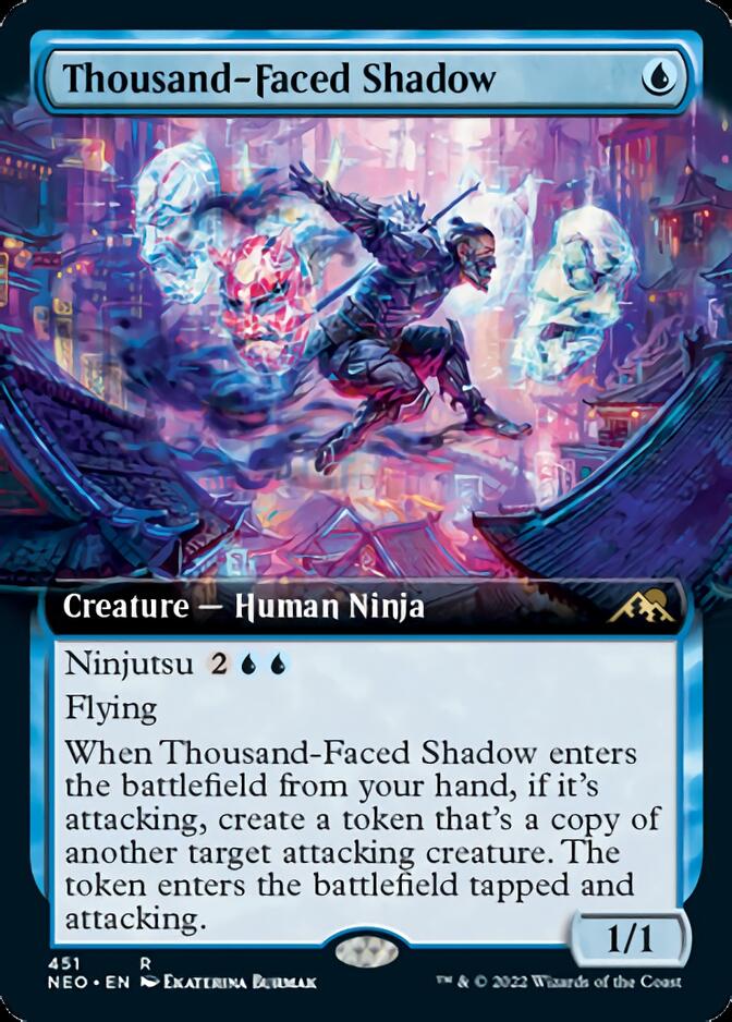 Thousand-Faced Shadow (Extended Art) [Kamigawa: Neon Dynasty] | GrognardGamesBatavia