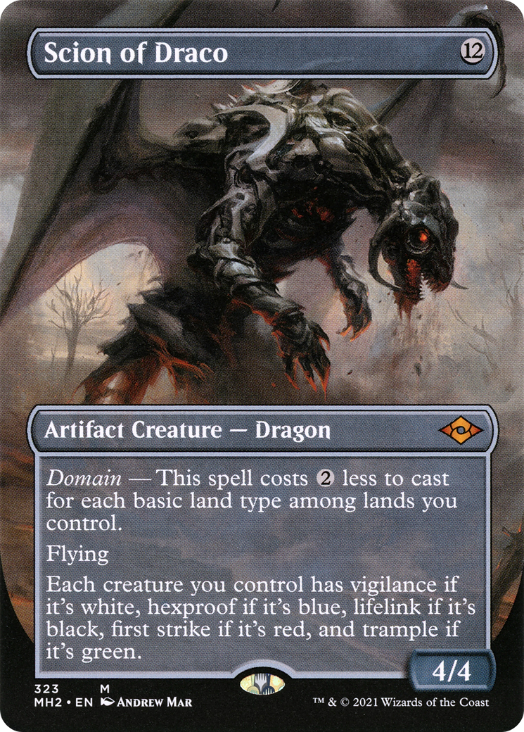 Scion of Draco (Borderless Alternate Art) [Modern Horizons 2] | GrognardGamesBatavia