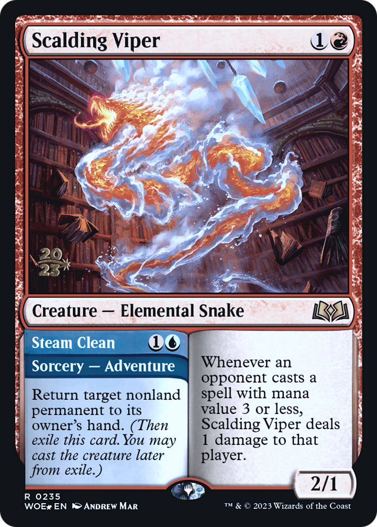 Scalding Viper [Wilds of Eldraine Prerelease Promos] | GrognardGamesBatavia