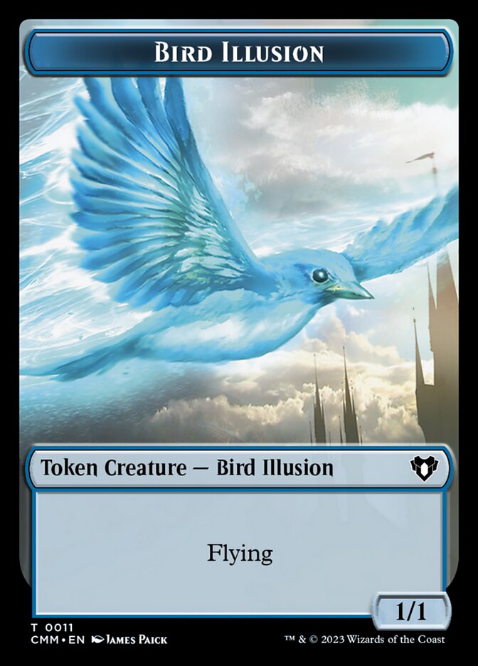 Thopter // Bird Illusion Double-Sided Token [Commander Masters Tokens] | GrognardGamesBatavia