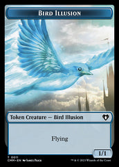 Treasure // Bird Illusion Double-Sided Token [Commander Masters Tokens] | GrognardGamesBatavia