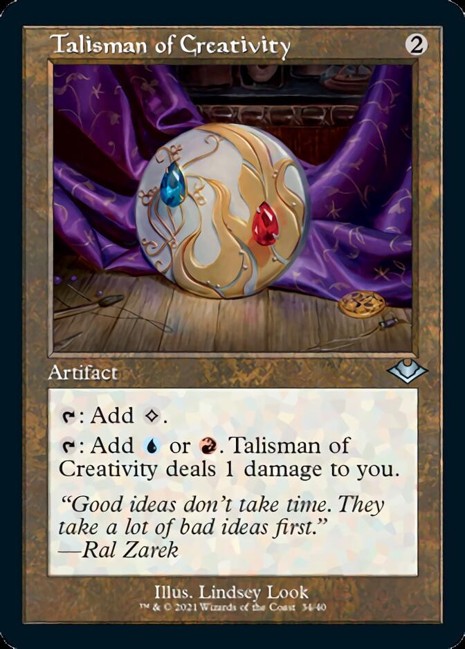 Talisman of Creativity (Retro Foil Etched) [Modern Horizons] | GrognardGamesBatavia