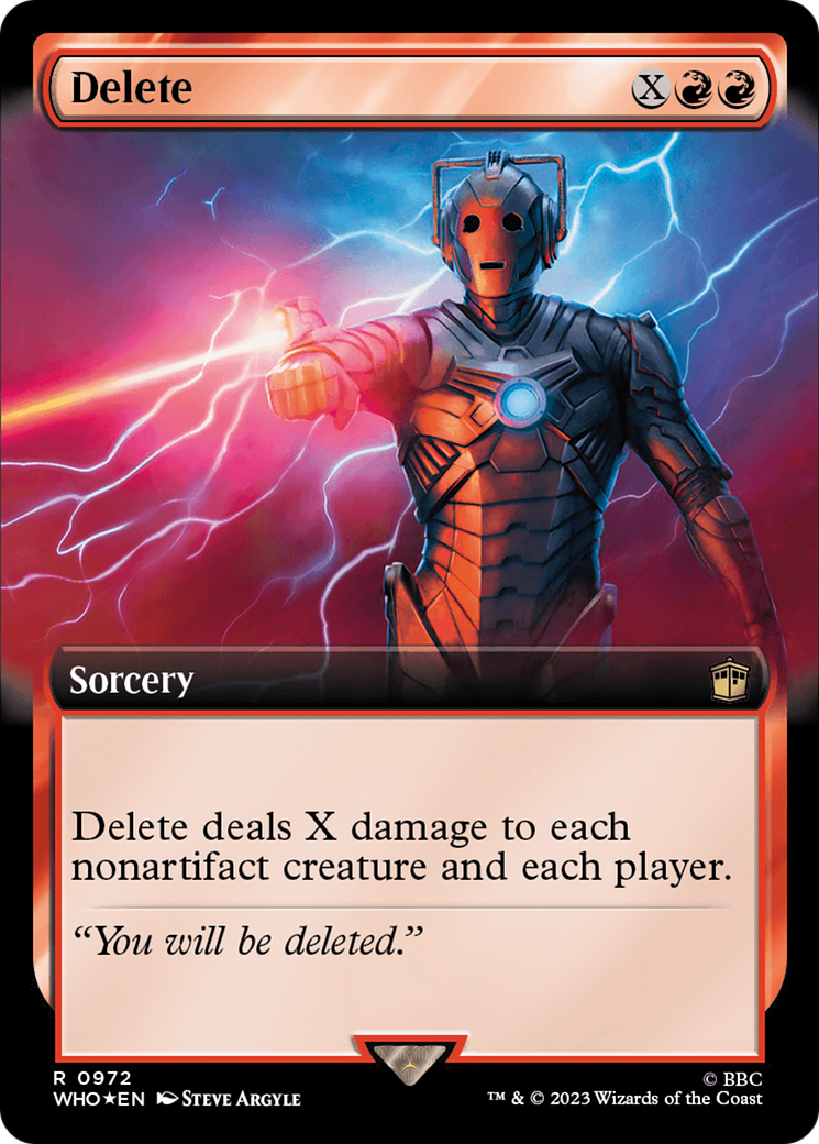 Delete (Extended Art) (Surge Foil) [Doctor Who] | GrognardGamesBatavia