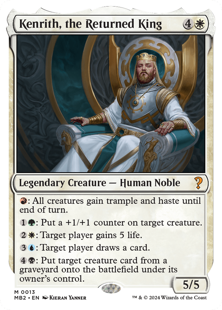 Kenrith, the Returned King (White Border) [Mystery Booster 2] | GrognardGamesBatavia