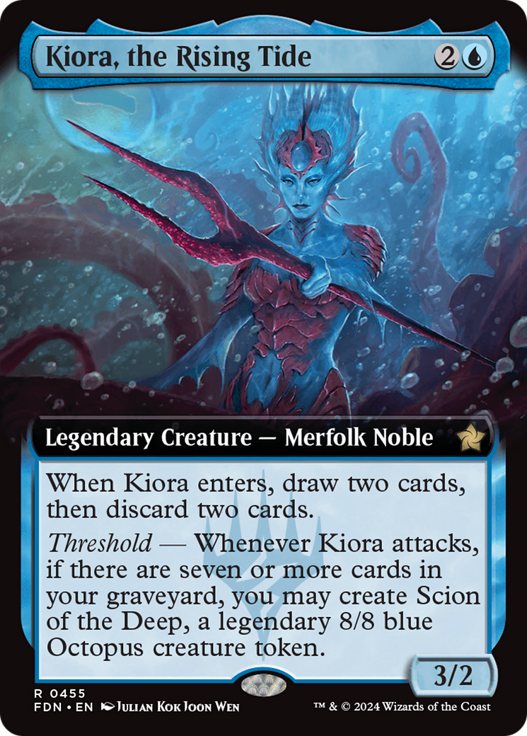 Kiora, the Rising Tide (Extended Art) [Foundations] | GrognardGamesBatavia