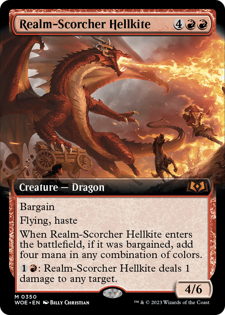 Realm-Scorcher Hellkite (Extended Art) [Wilds of Eldraine] | GrognardGamesBatavia