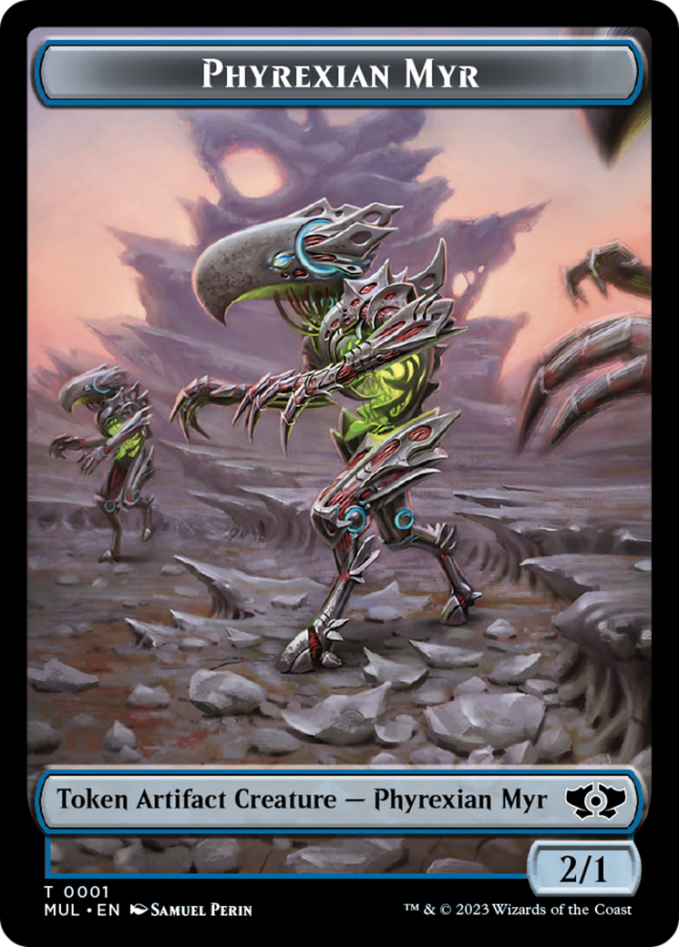 Phyrexian Myr // Teferi's Talent Emblem Double-Sided Token [March of the Machine Tokens] | GrognardGamesBatavia