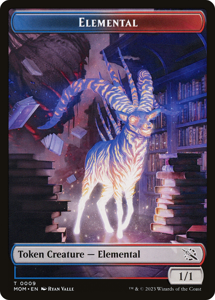 Elemental (09) // Spirit (13) Double-Sided Token [March of the Machine Tokens] | GrognardGamesBatavia