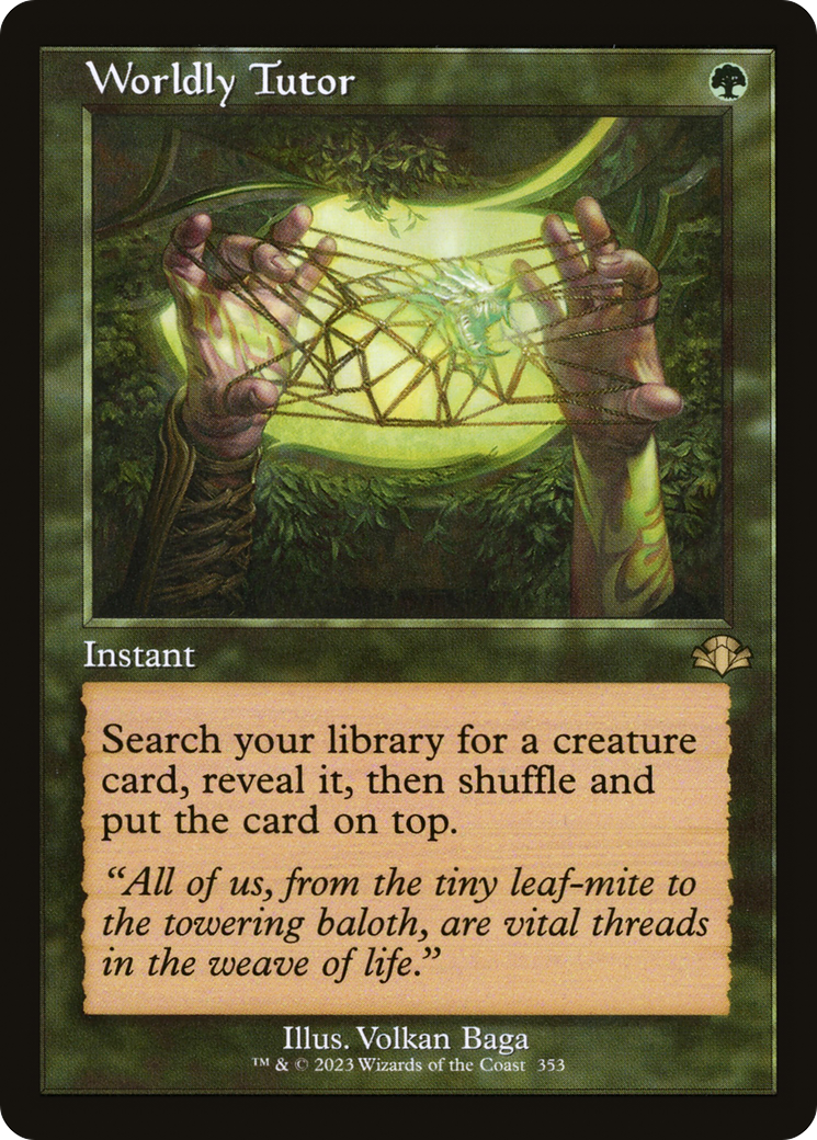 Worldly Tutor (Retro) [Dominaria Remastered] | GrognardGamesBatavia