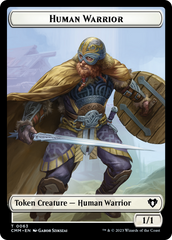 Human Warrior // Zombie Army Double-Sided Token [Commander Masters Tokens] | GrognardGamesBatavia