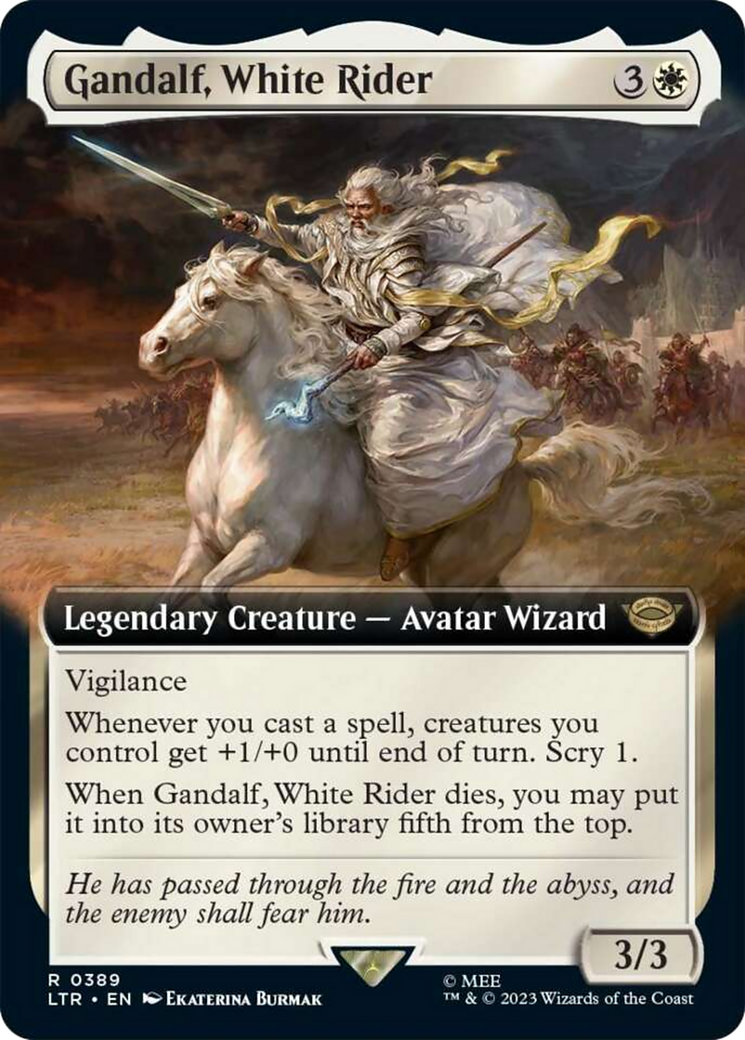 Gandalf, White Rider (Extended Art) [The Lord of the Rings: Tales of Middle-Earth] | GrognardGamesBatavia