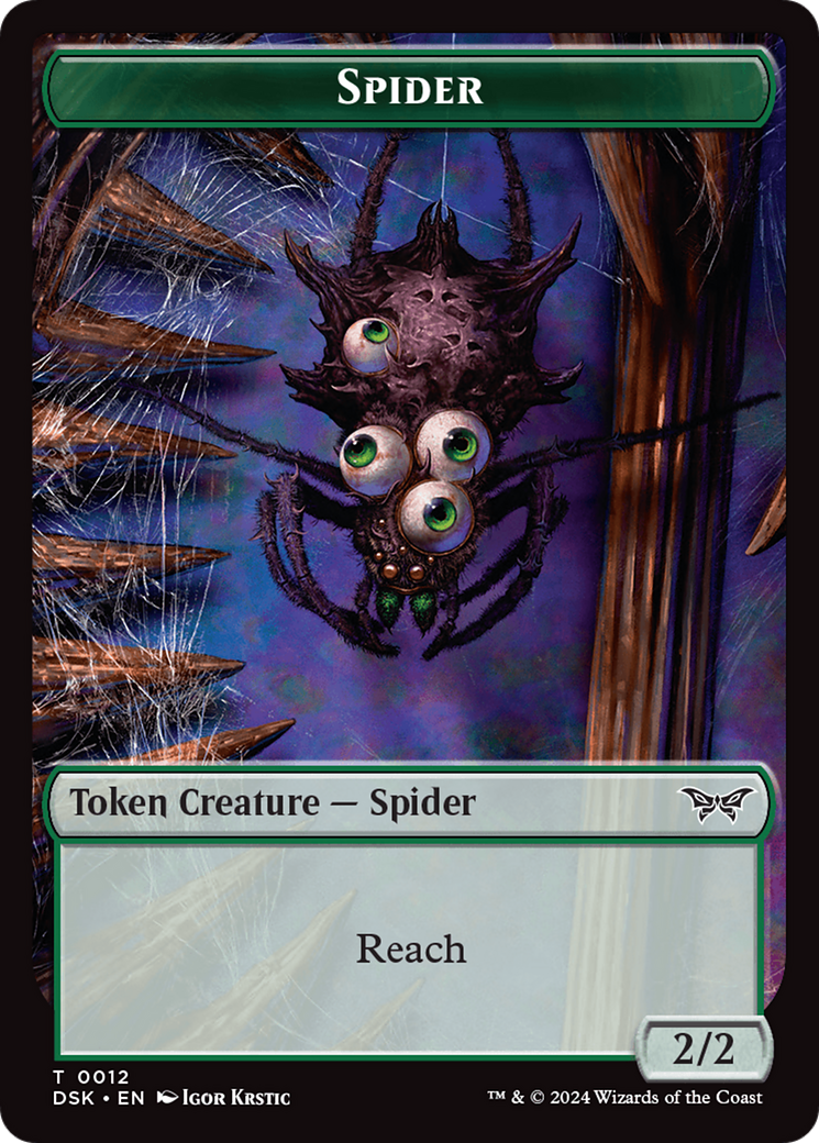 Toy // Spider Double-Sided Token [Duskmourn: House of Horror Tokens] | GrognardGamesBatavia