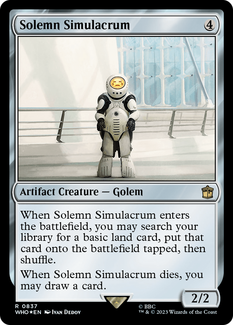 Solemn Simulacrum (Surge Foil) [Doctor Who] | GrognardGamesBatavia