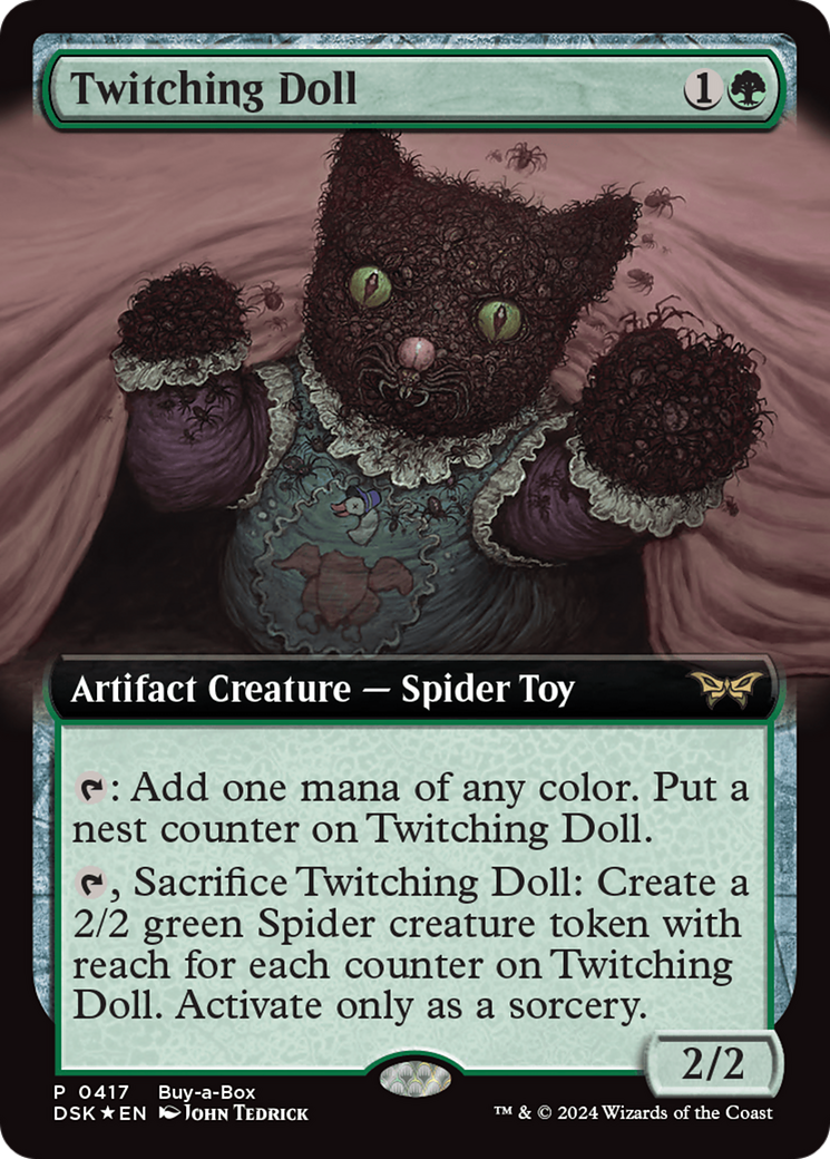 Twitching Doll (Extended Art) (Buy-a-box) [Duskmourn: House of Horror Promos] | GrognardGamesBatavia