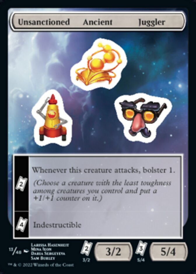 Unsanctioned Ancient Juggler [Unfinity Stickers] | GrognardGamesBatavia