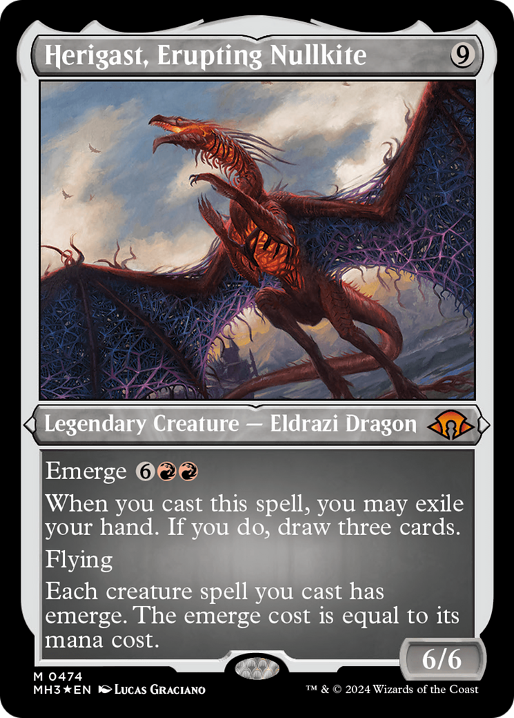 Herigast, Erupting Nullkite (Foil Etched) [Modern Horizons 3] | GrognardGamesBatavia