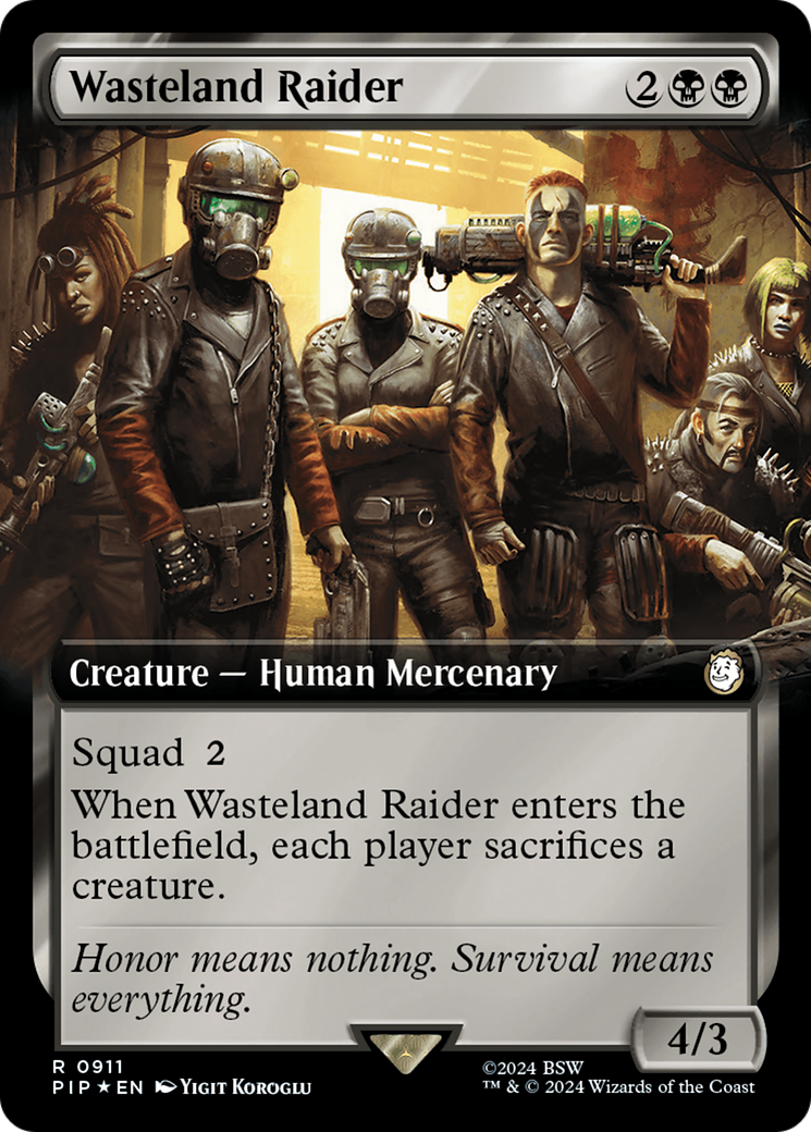 Wasteland Raider (Extended Art) (Surge Foil) [Fallout] | GrognardGamesBatavia