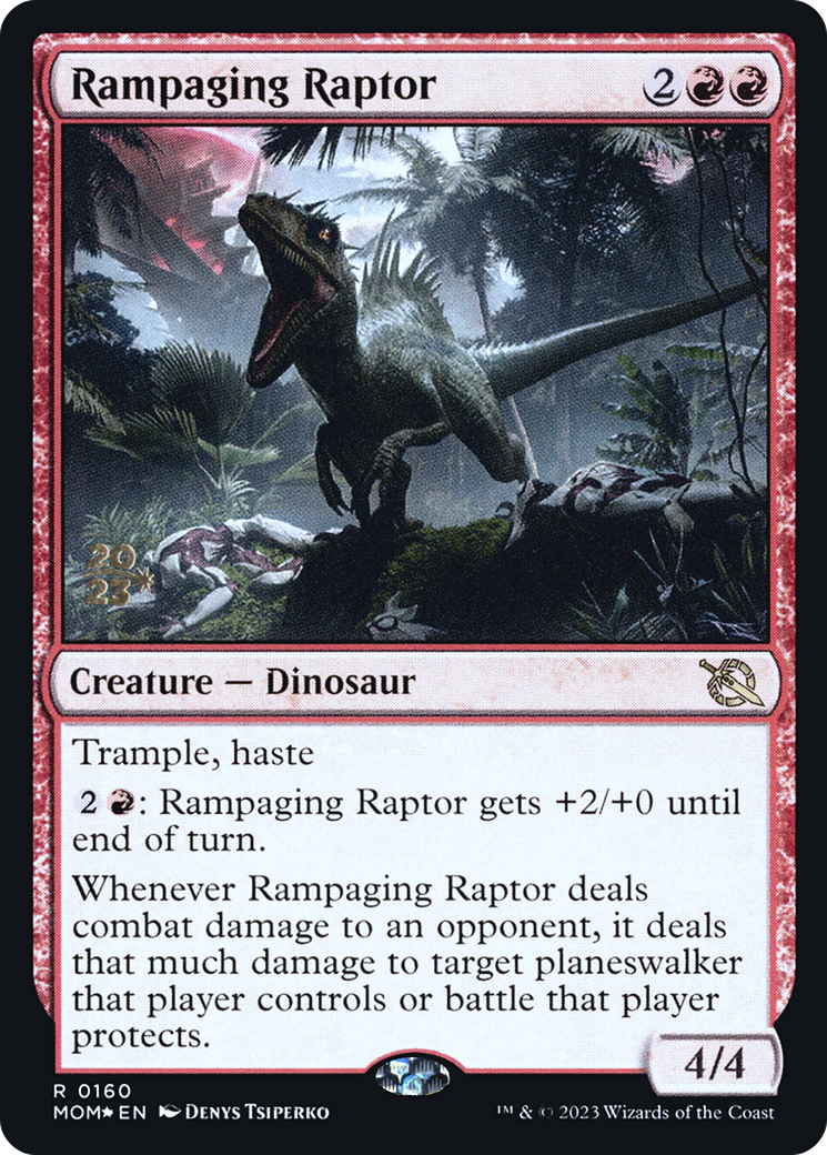 Rampaging Raptor [March of the Machine Prerelease Promos] | GrognardGamesBatavia