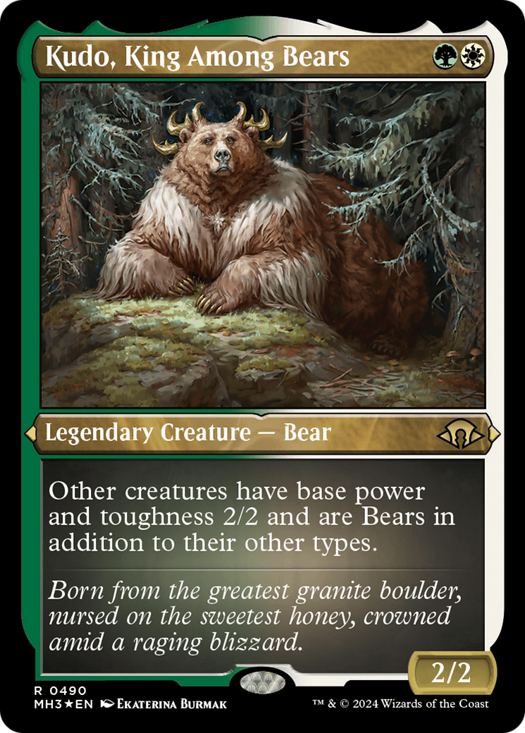 Kudo, King Among Bears (Foil Etched) [Modern Horizons 3] | GrognardGamesBatavia