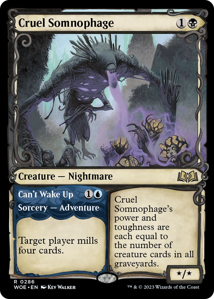 Cruel Somnophage // Can't Wake Up (Showcase) [Wilds of Eldraine] | GrognardGamesBatavia